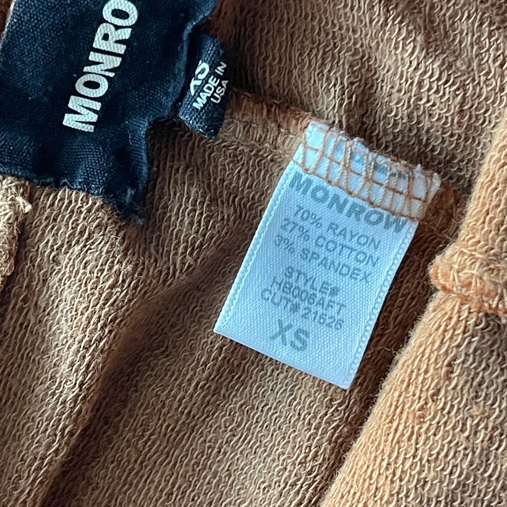Monrow Tan Jogger Pants Size XS - Picture 8 of 9